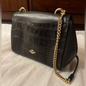 Coach Black Leather Embossed L1781